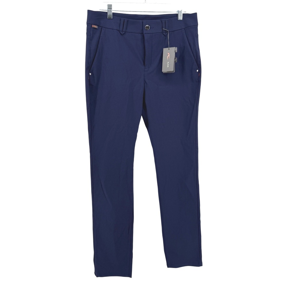 NEW KJUS Ikala 5-Pocket Pant Womens 40 Long Golf Trousers Navy Blue Stretch Golf